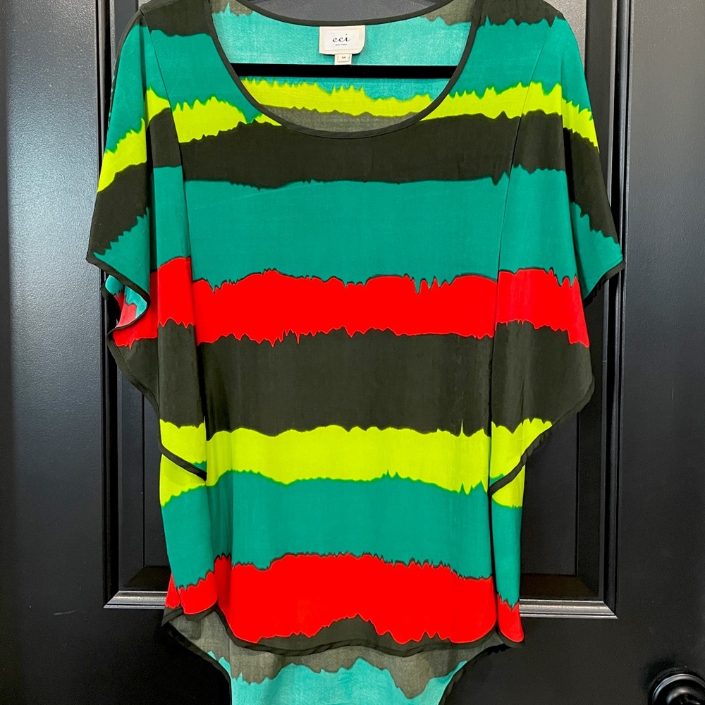 ECI Striped stretchy top